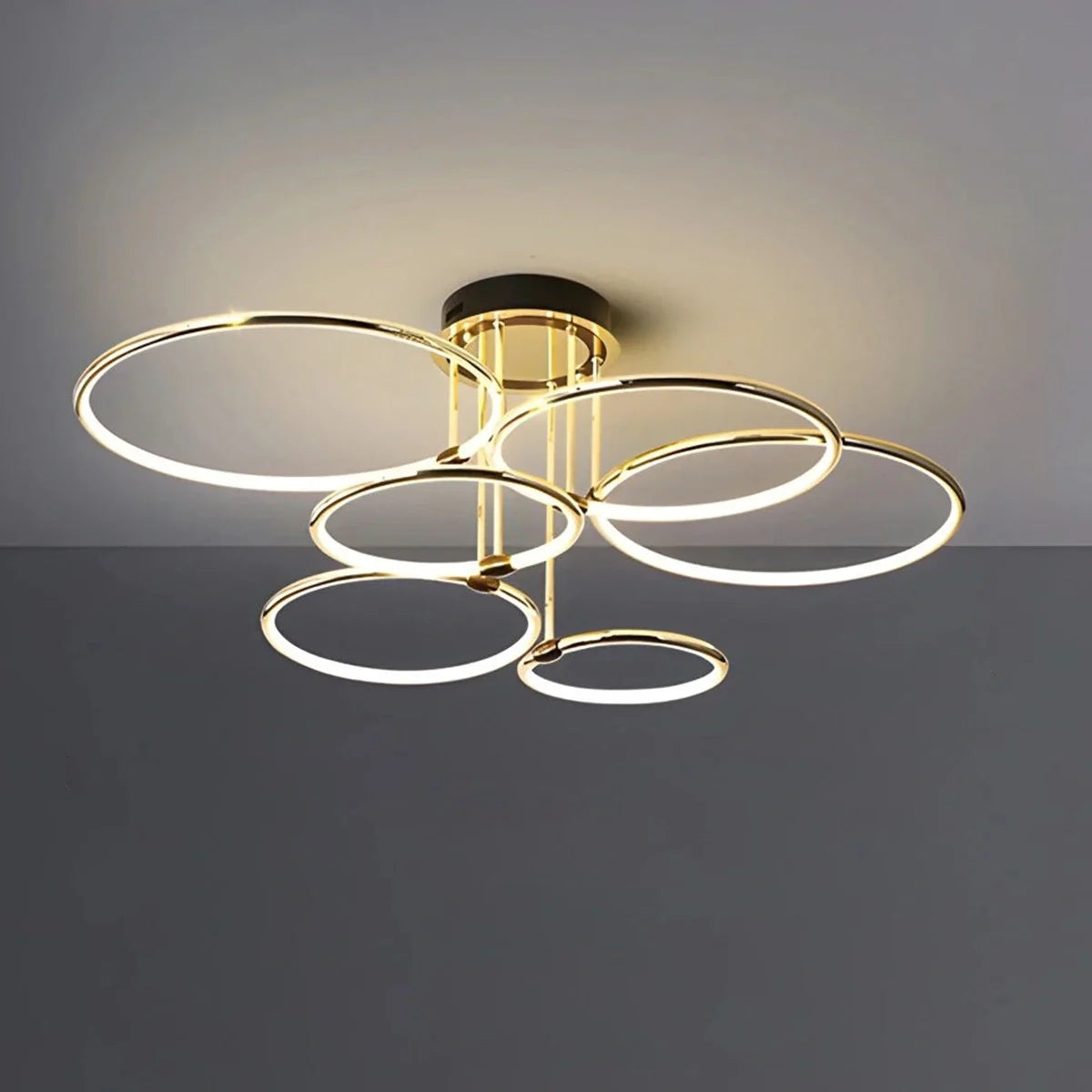 Feyran Metal Circular Chandelier Ceiling Lamp