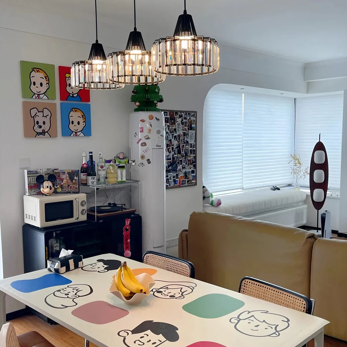Feyran Modern Iron Art Glass Pendant Lamp for Kitchen