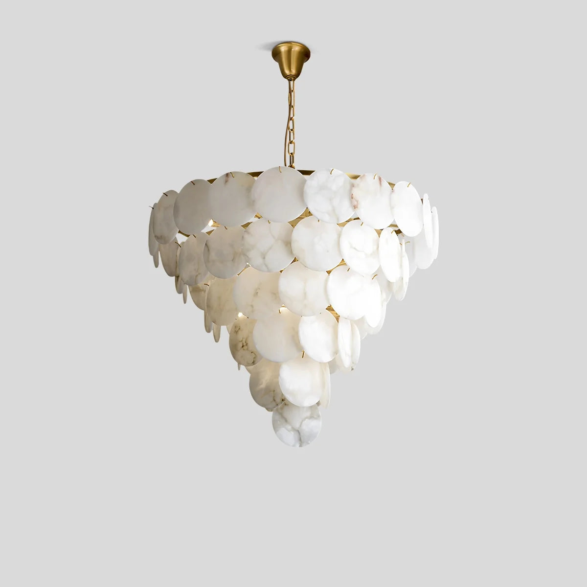 Feyran Modern Round Shell Spanish Alabaster Chandelier