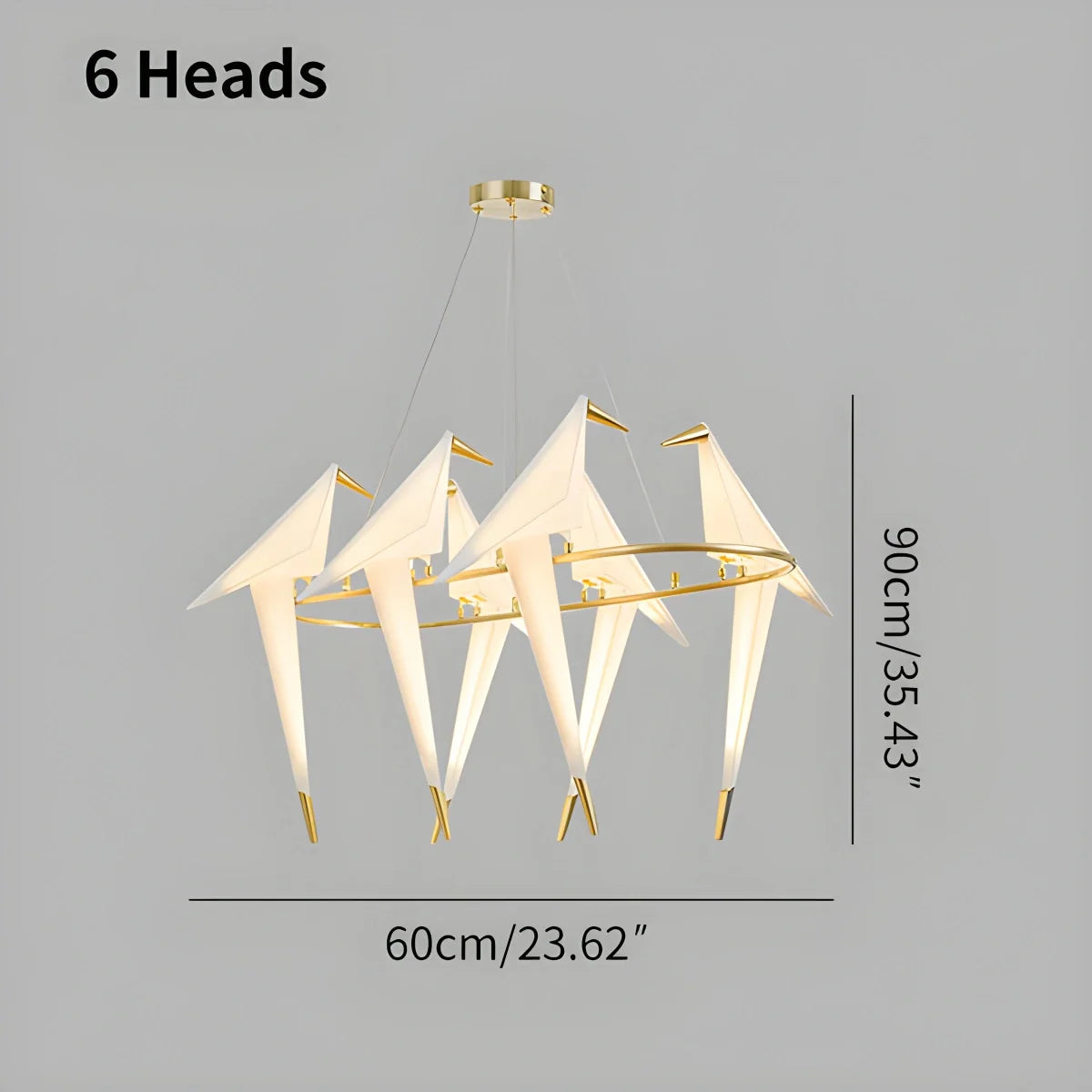 Feyran Paper Crane Bird Chandelier for Dining Room