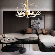 7-Light Resin Deer Horn Antler Ceiling-livingroom2 | Feyran