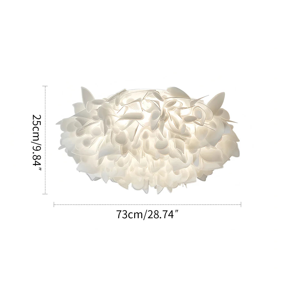 Feyran White Flower-Shaped Flush Mount Ceiling Light