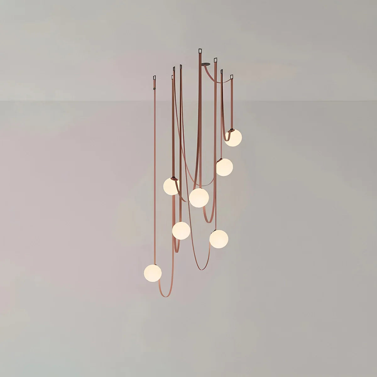 Feyran Modern Leather Strap Globe Pendant Light