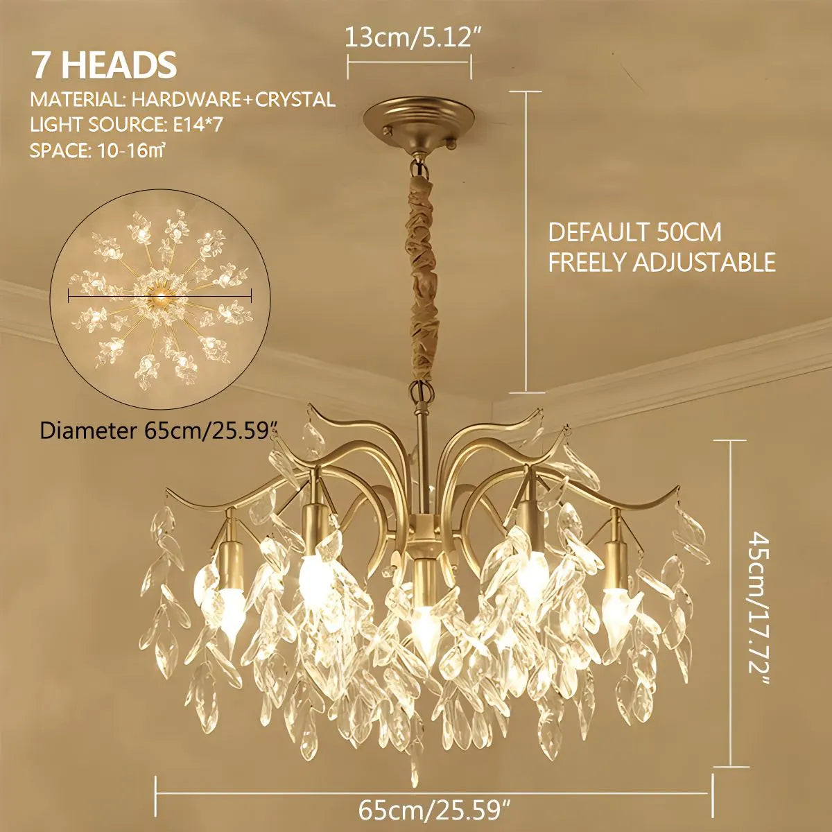 Feyran French Light Luxury Crystal Chandelier