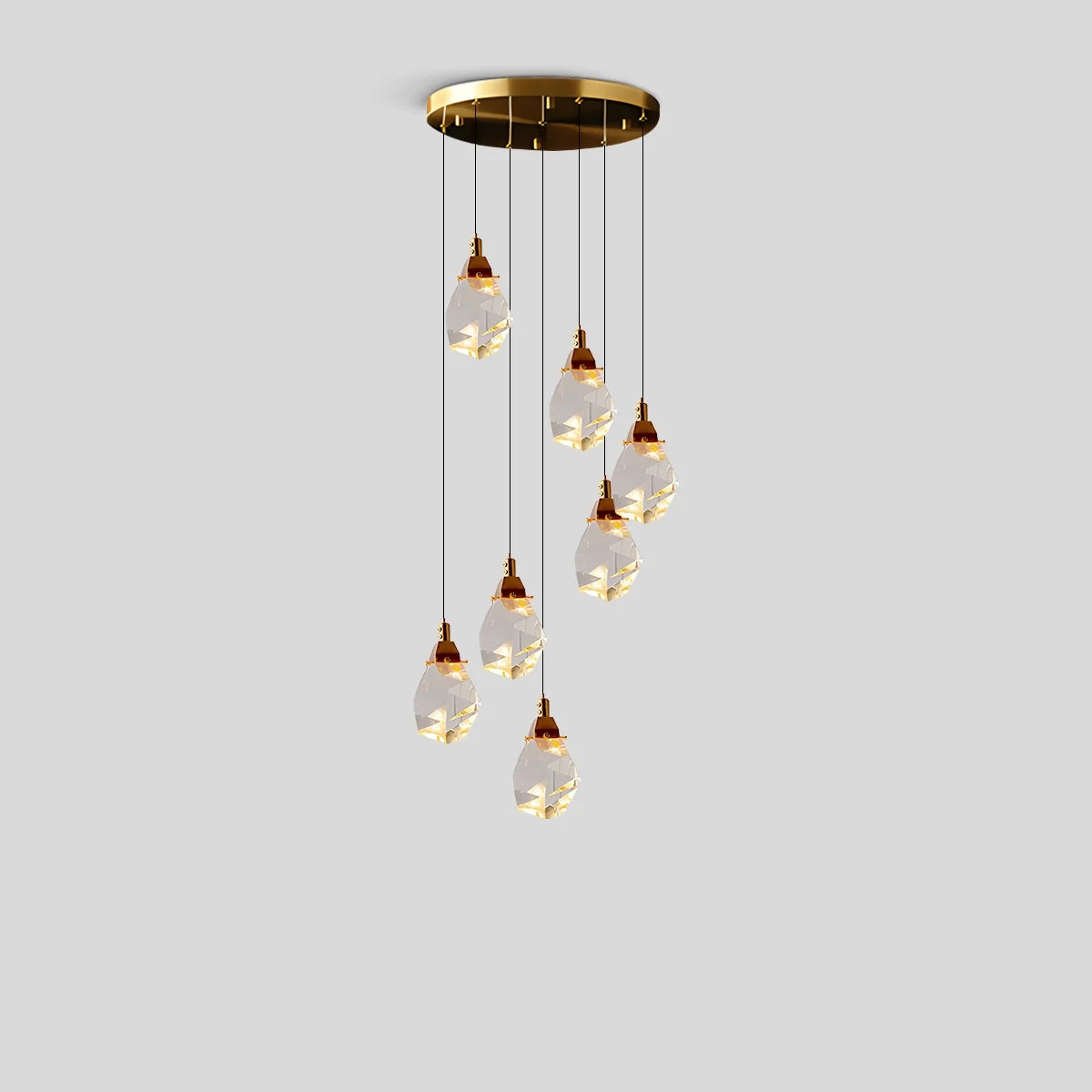 Feyran Rock Crystal Rain Chandelier for Living Room