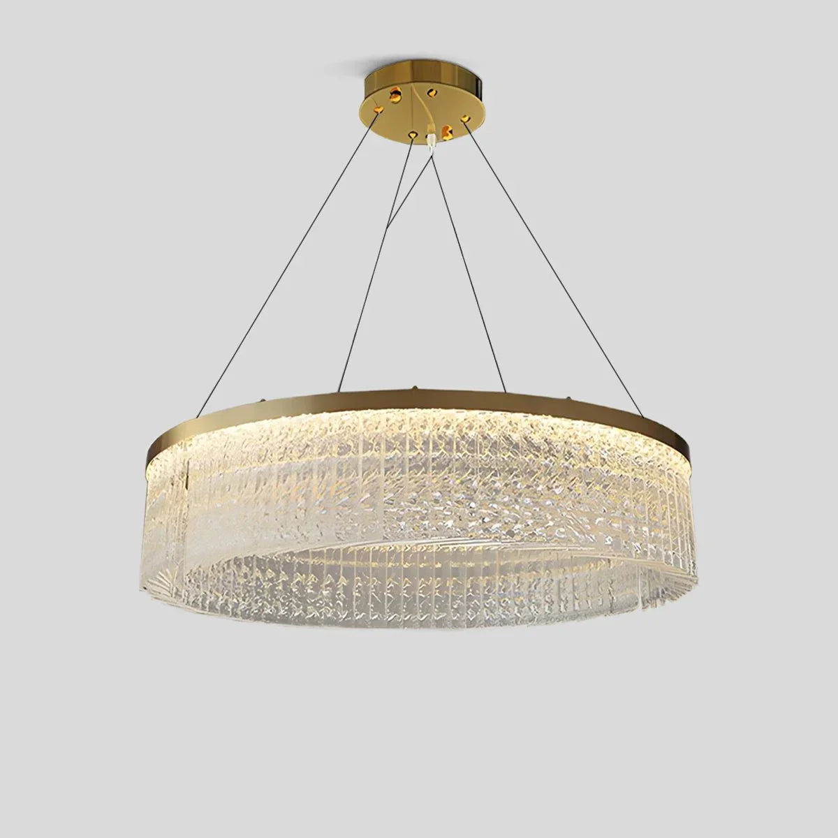 Feyran Round Halo Crystal Chandelier for Living Room