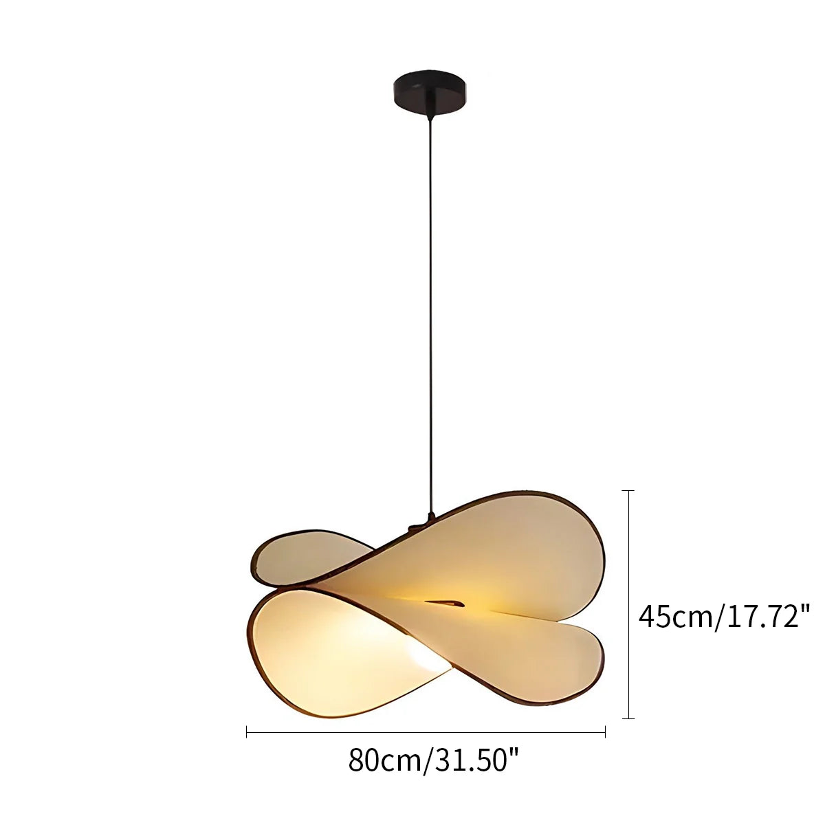 Feyran French Fabric Potato Chip Pendant Light for Dining Room