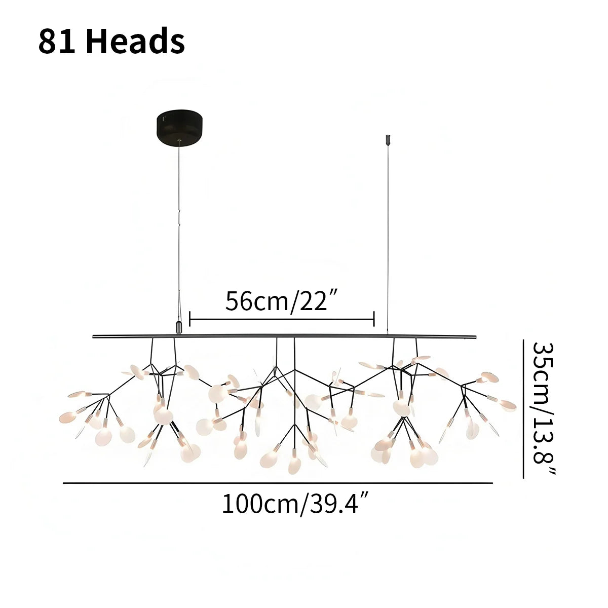 Feyran Black Firefly LED Chandelier