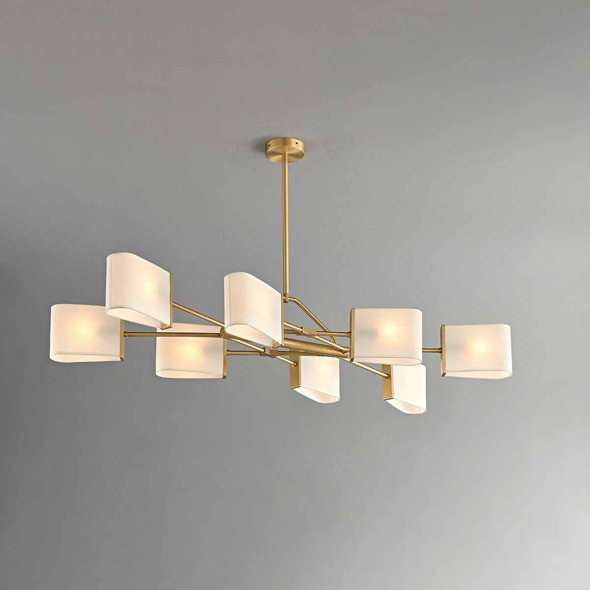 Feyran American Retro Brass Fabric Chandelier