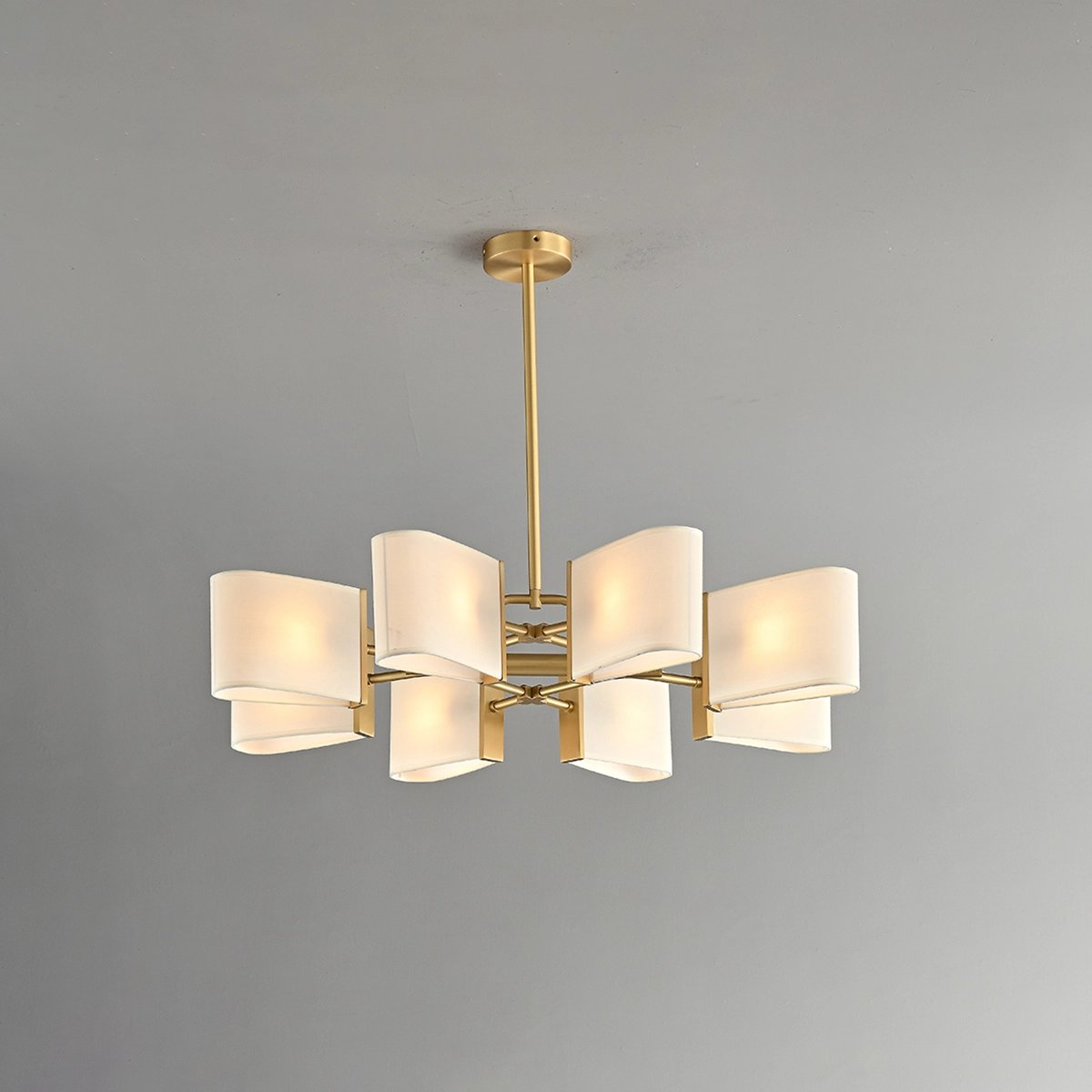 Feyran American Retro Brass Fabric Chandelier