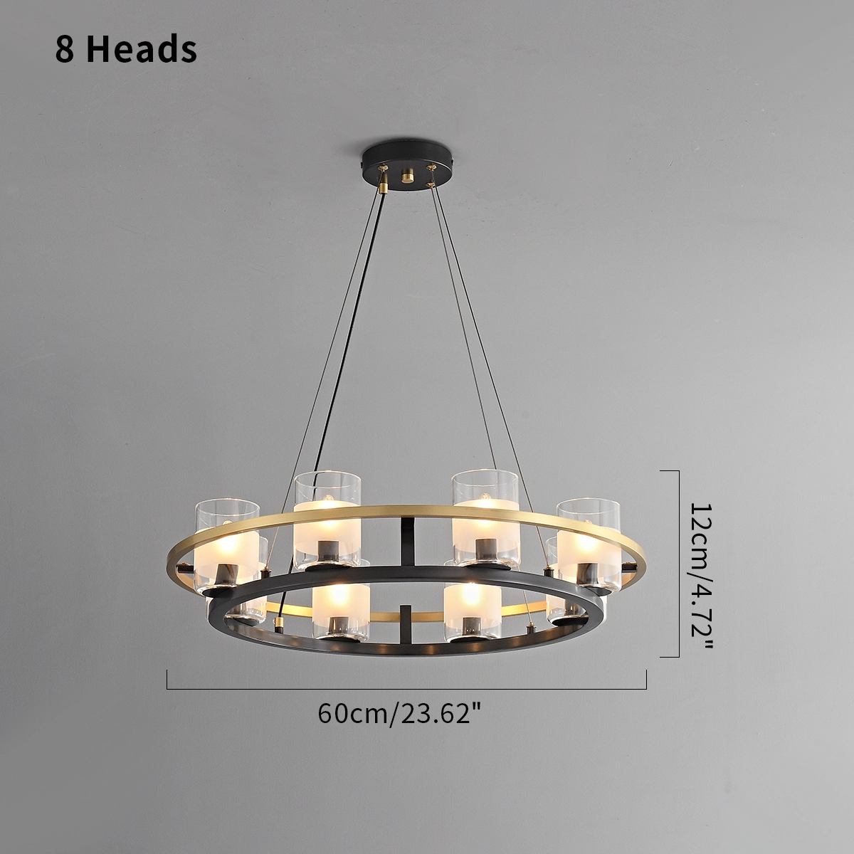 Feyran Nordic Art Simulation Candle Glass Chandelier