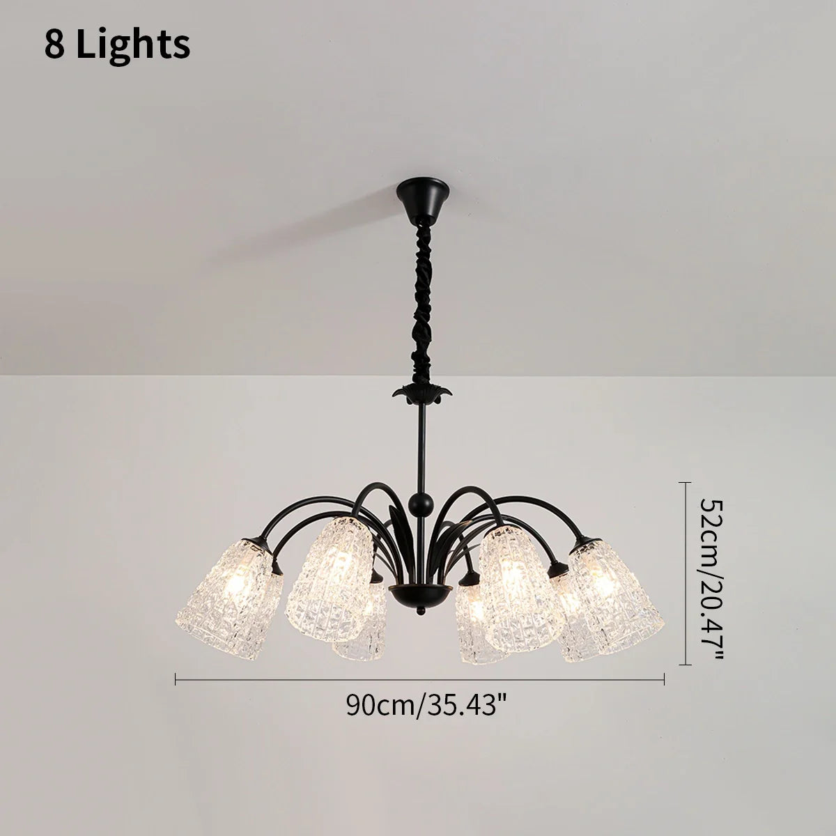 Feyran American Retro Iron Glass Chandelier