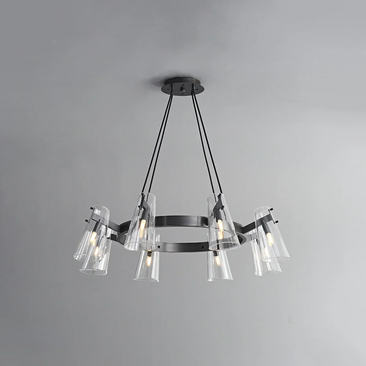 Feyran Modern All-Copper Acrylic Chandelier for Dining Room