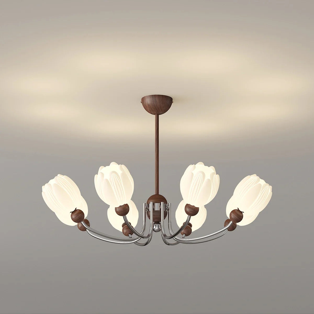 Feyran French Retro Flower Chandelier for Living Room
