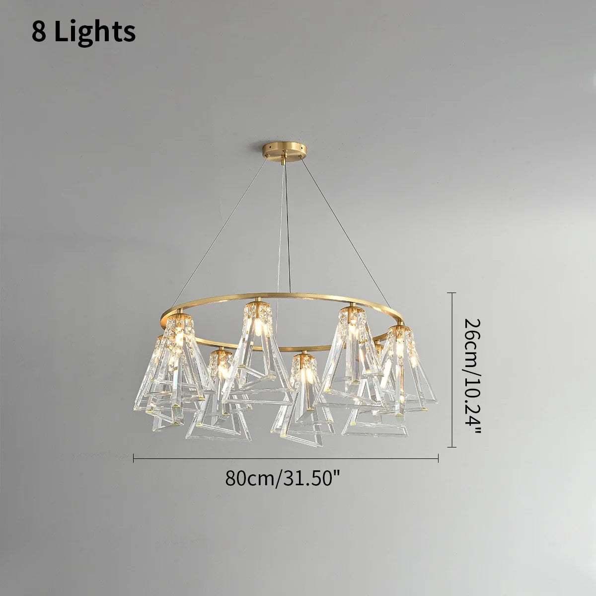 Feyran Modern Simple Crystal Chandelier for Living Room