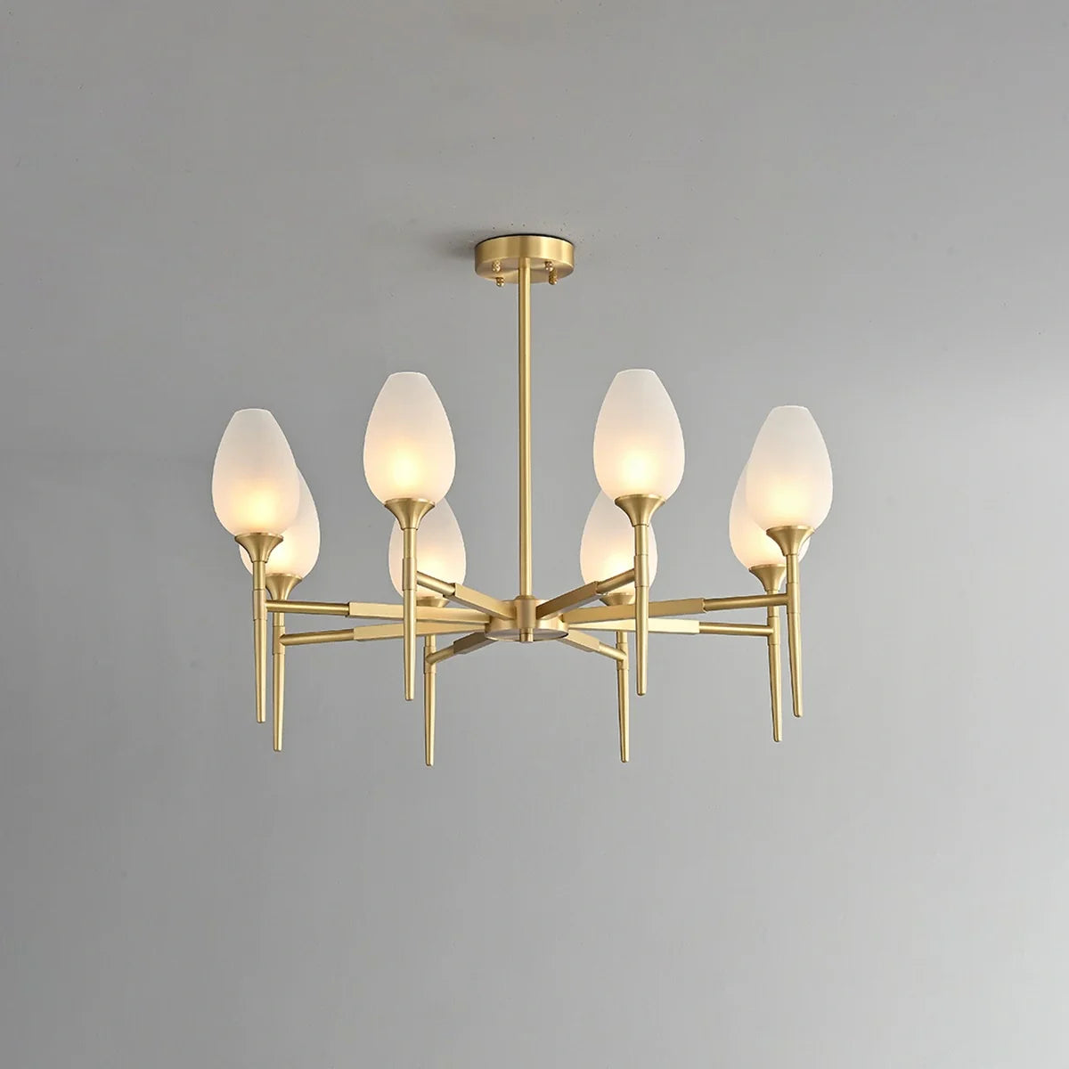 Feyran American All-Copper Bud Glass Chandelier