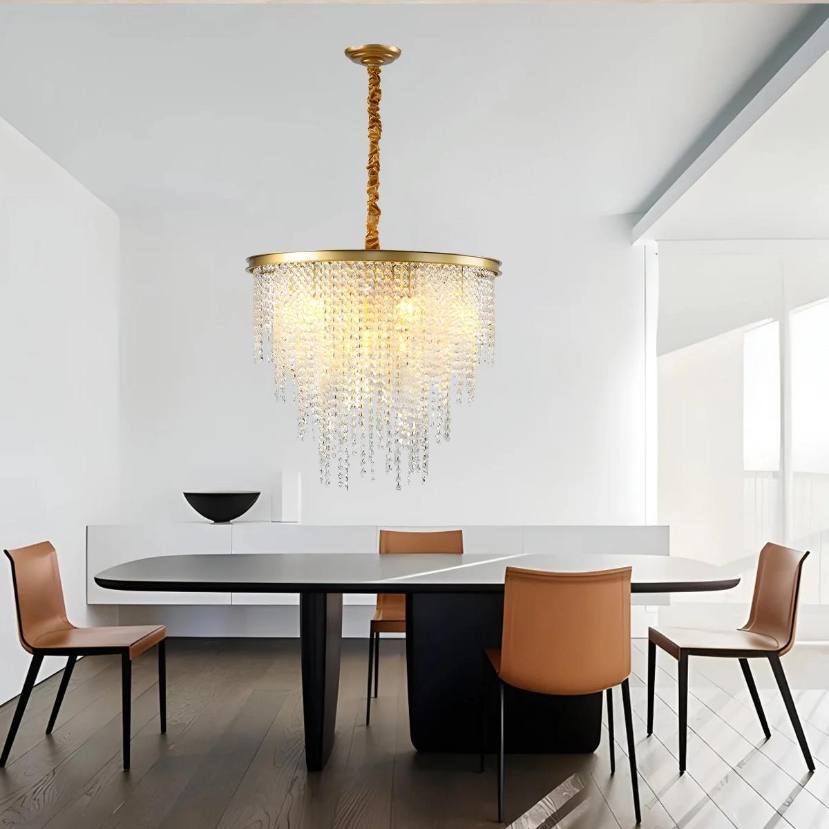 Feyran Octagonal Beaded Crystal Chandelier