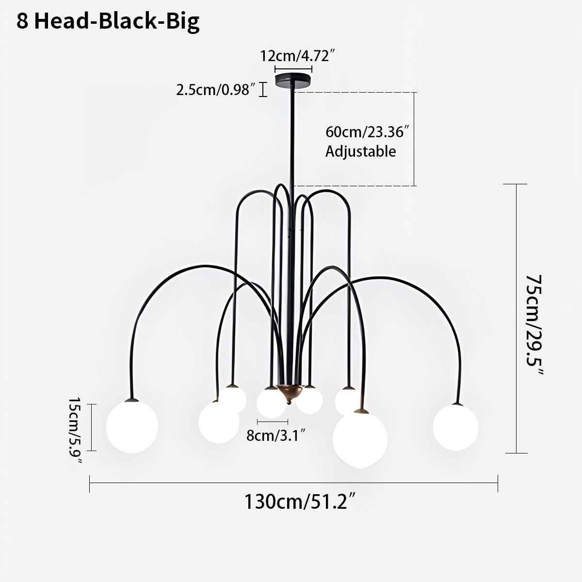 Feyran Avi Double Layer Glass Chandelier