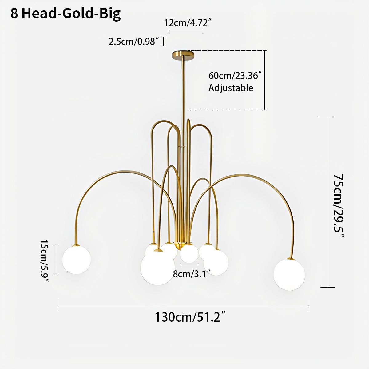 Feyran Avi Double Layer Glass Chandelier