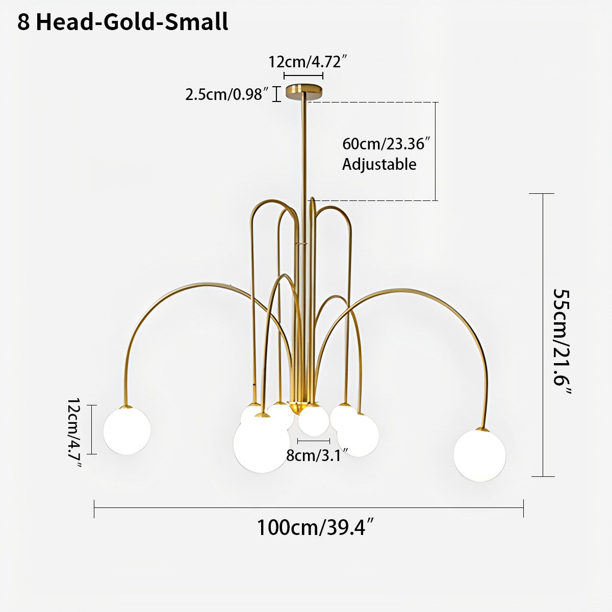 Feyran Avi Double Layer Glass Chandelier