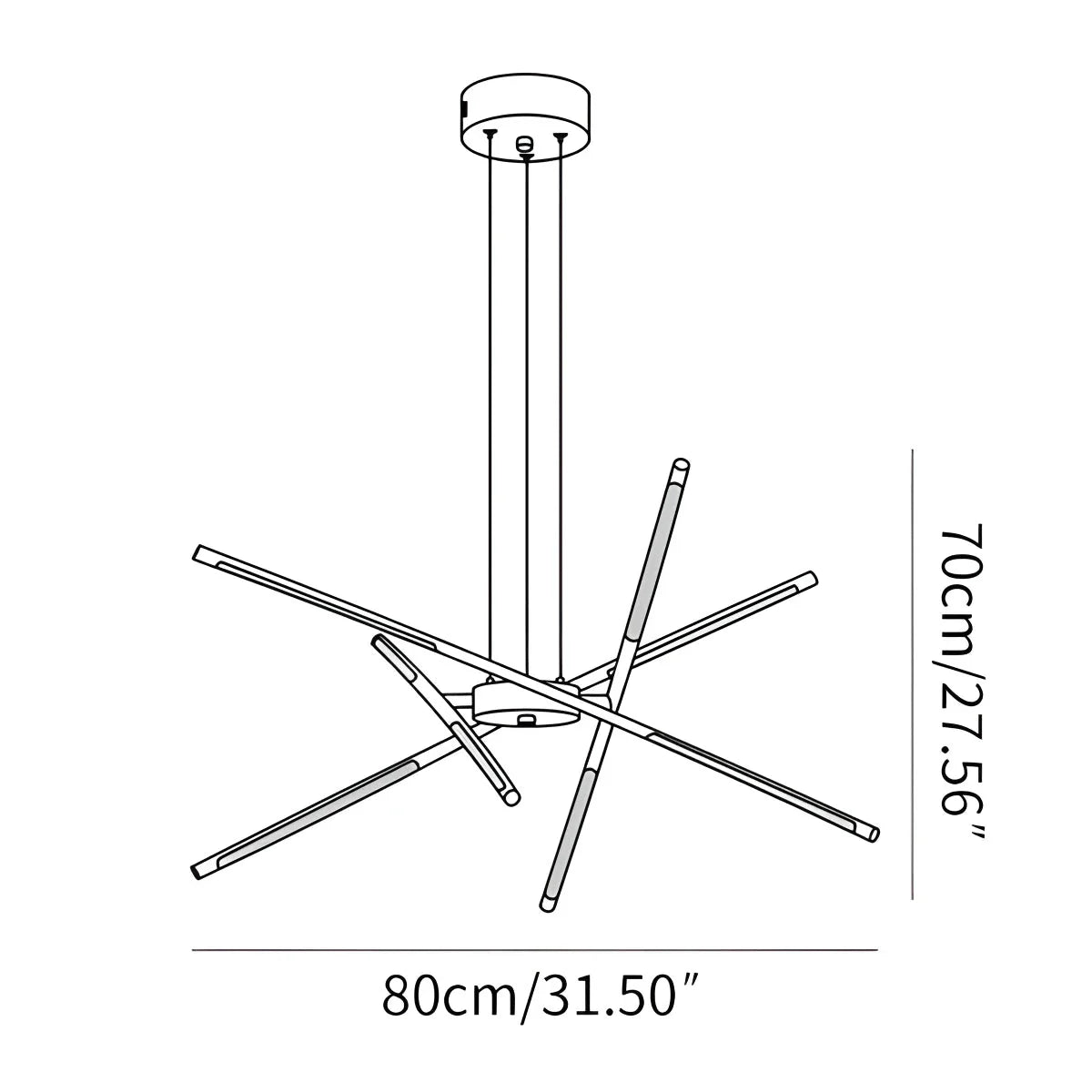 Feyran Rotatable LED Chandelier for Living Room