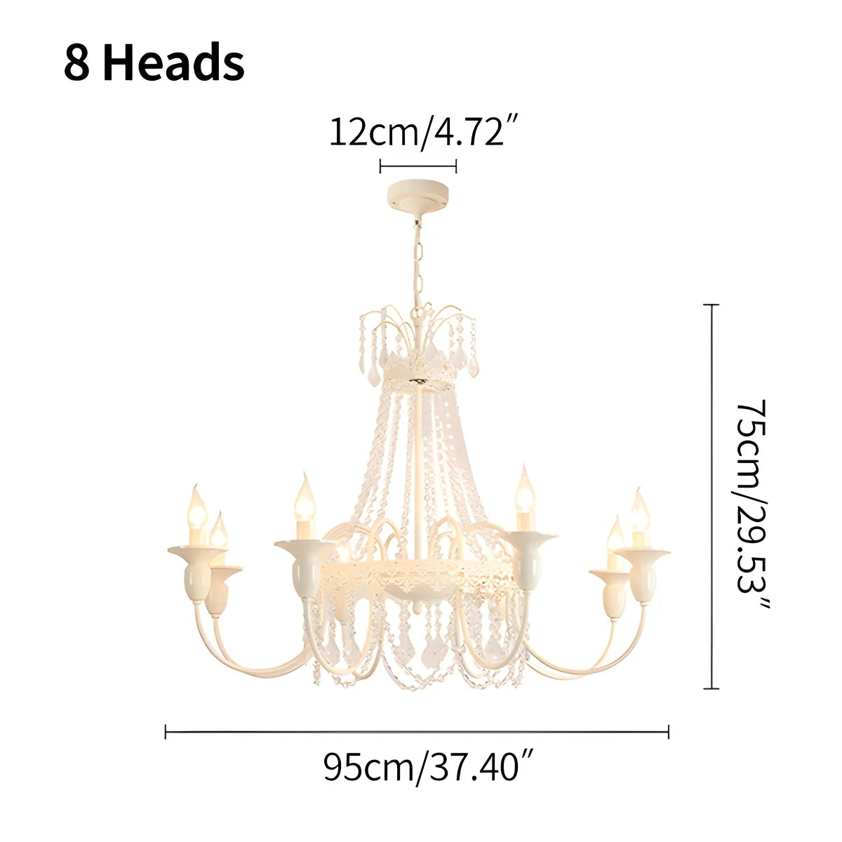 Feyran French Candle Crystal Chandelier