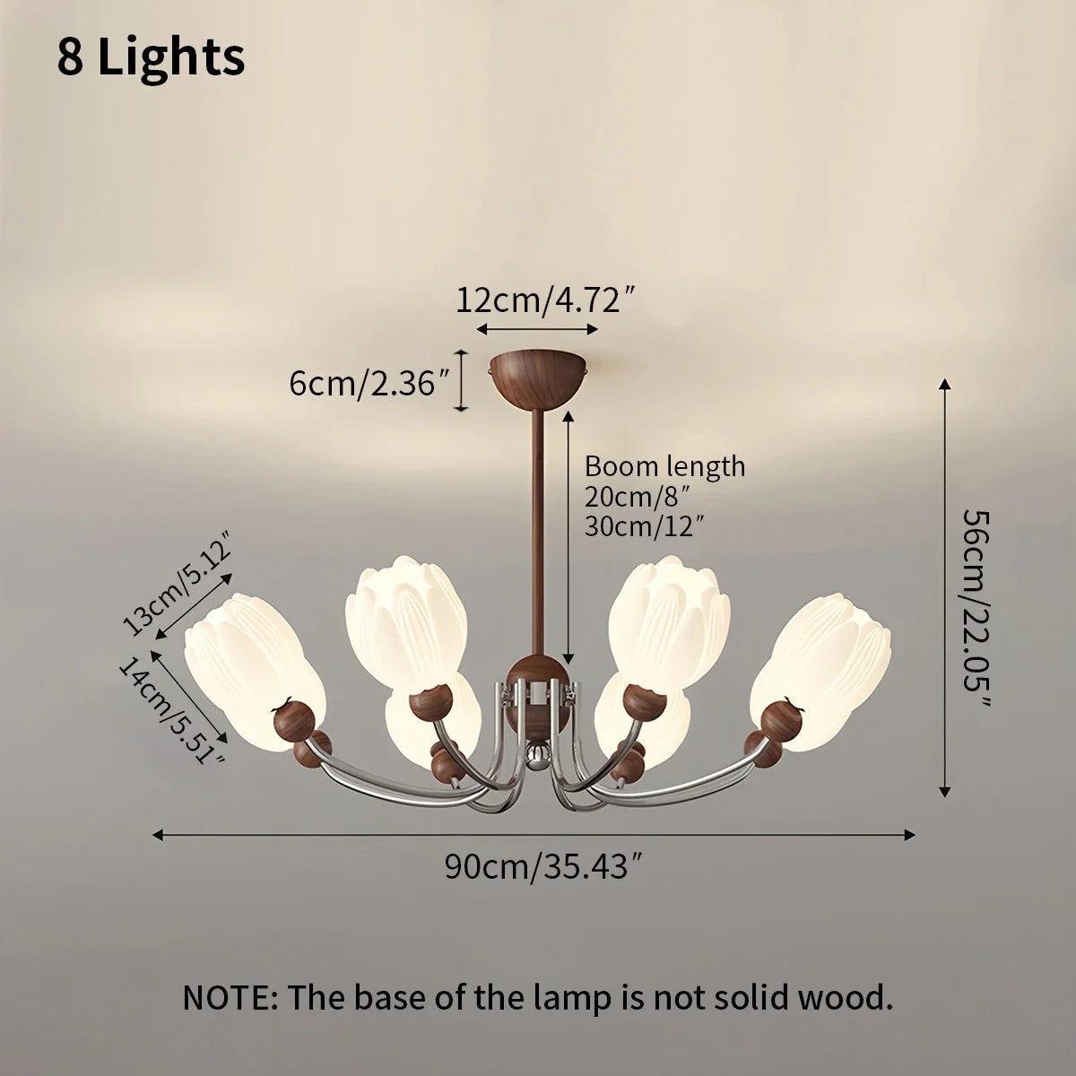 Feyran French Retro Flower Chandelier for Living Room