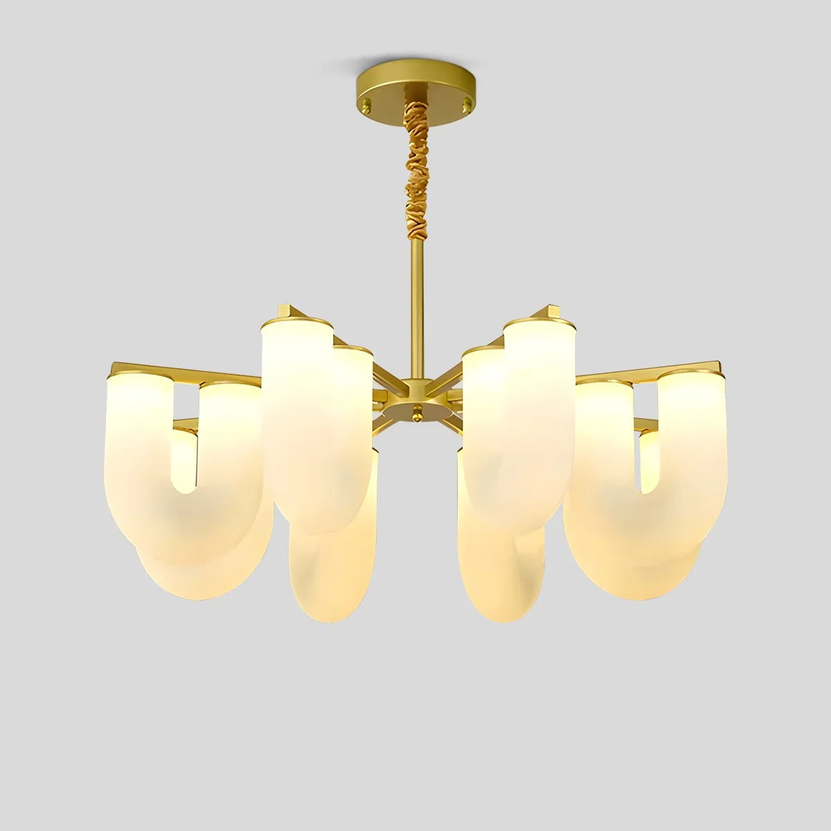Feyran U-Shaped Milk Glass Chandelier