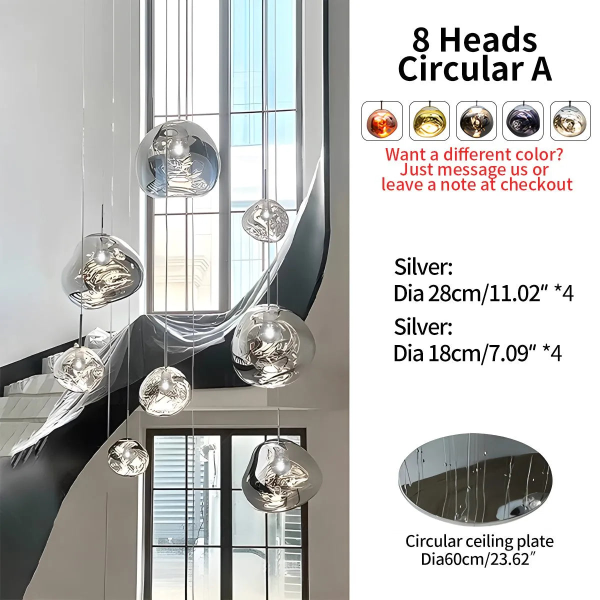 Feyran Large Lava Chandelier Customization