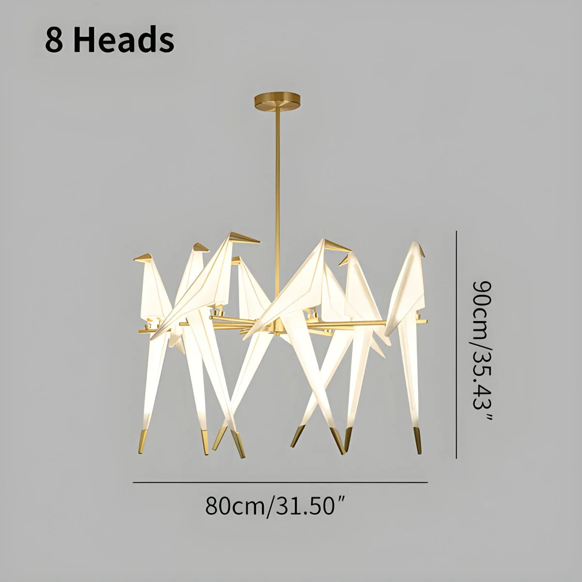 Feyran Paper Crane Bird Chandelier for Dining Room