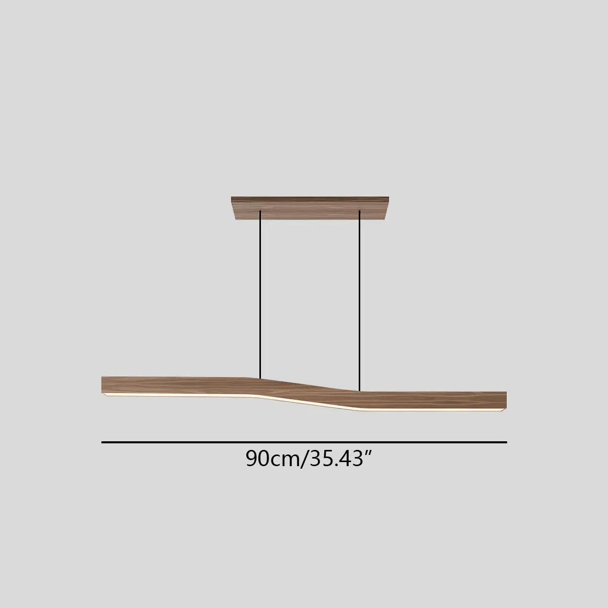 Feyran Woodgrain Linear Pendant Light for Kitchen