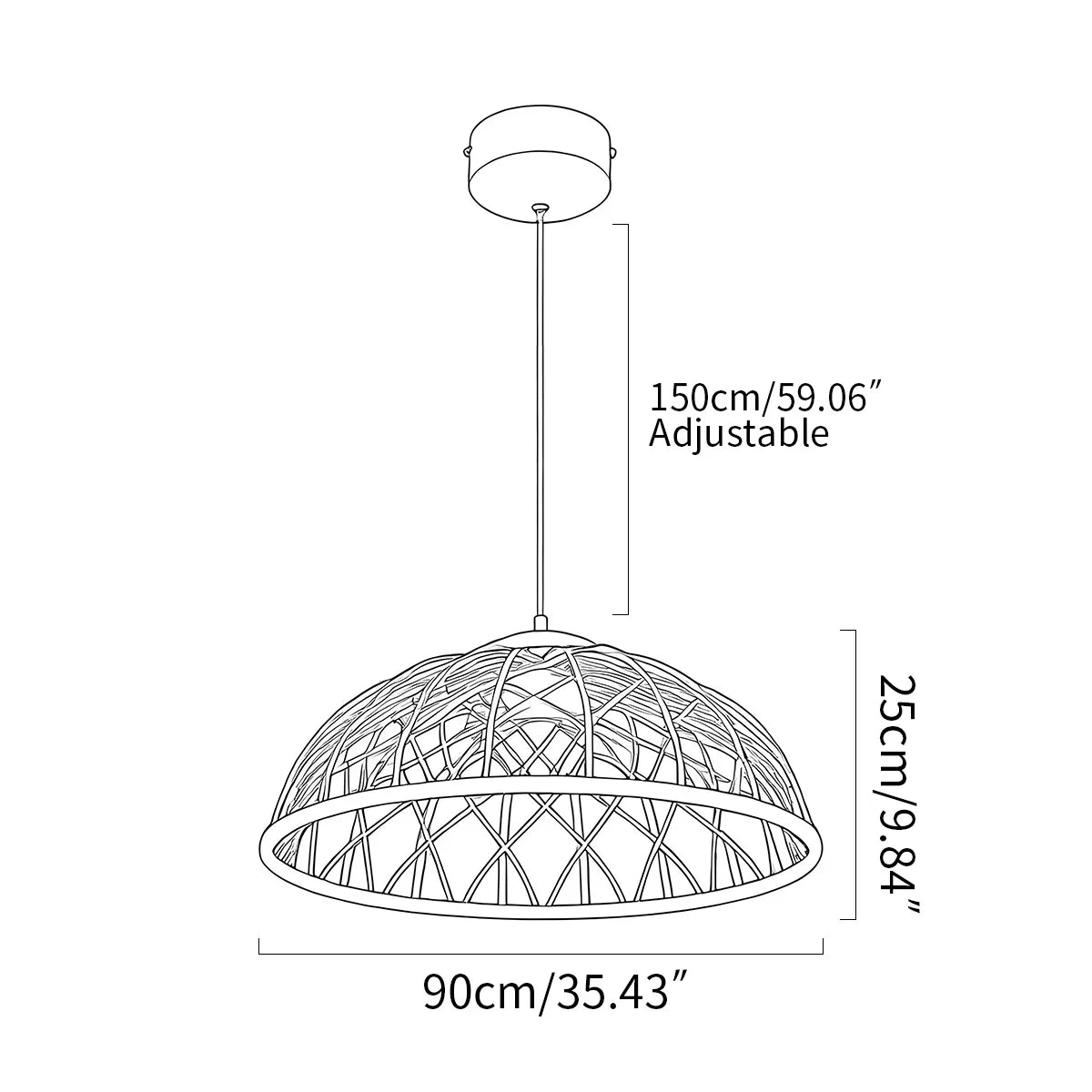 Feyran Modern Woven Mesh Art Pendant Light