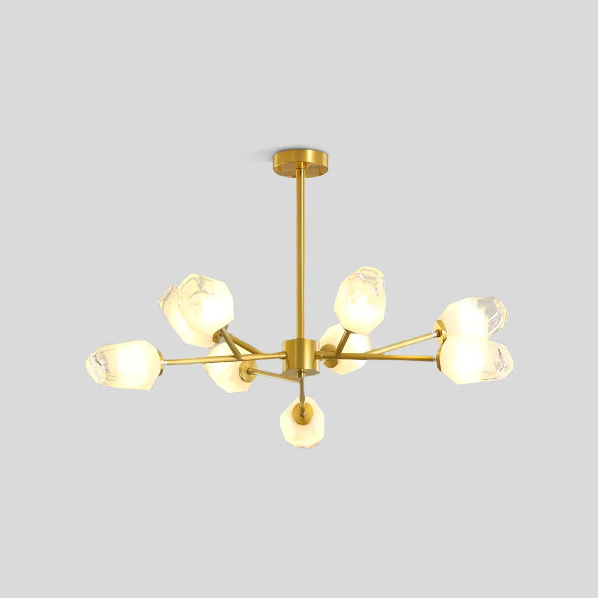 Feyran Crystal Bud Copper Chandelier for Living Room