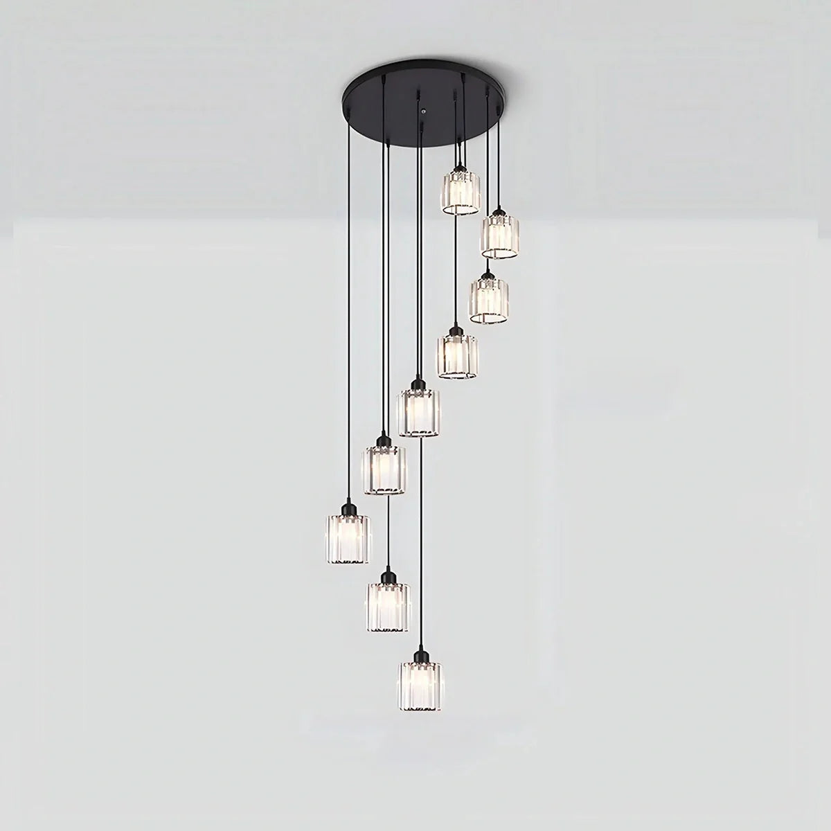 Feyran Kristy Modern Minimalist Glass Chandelier