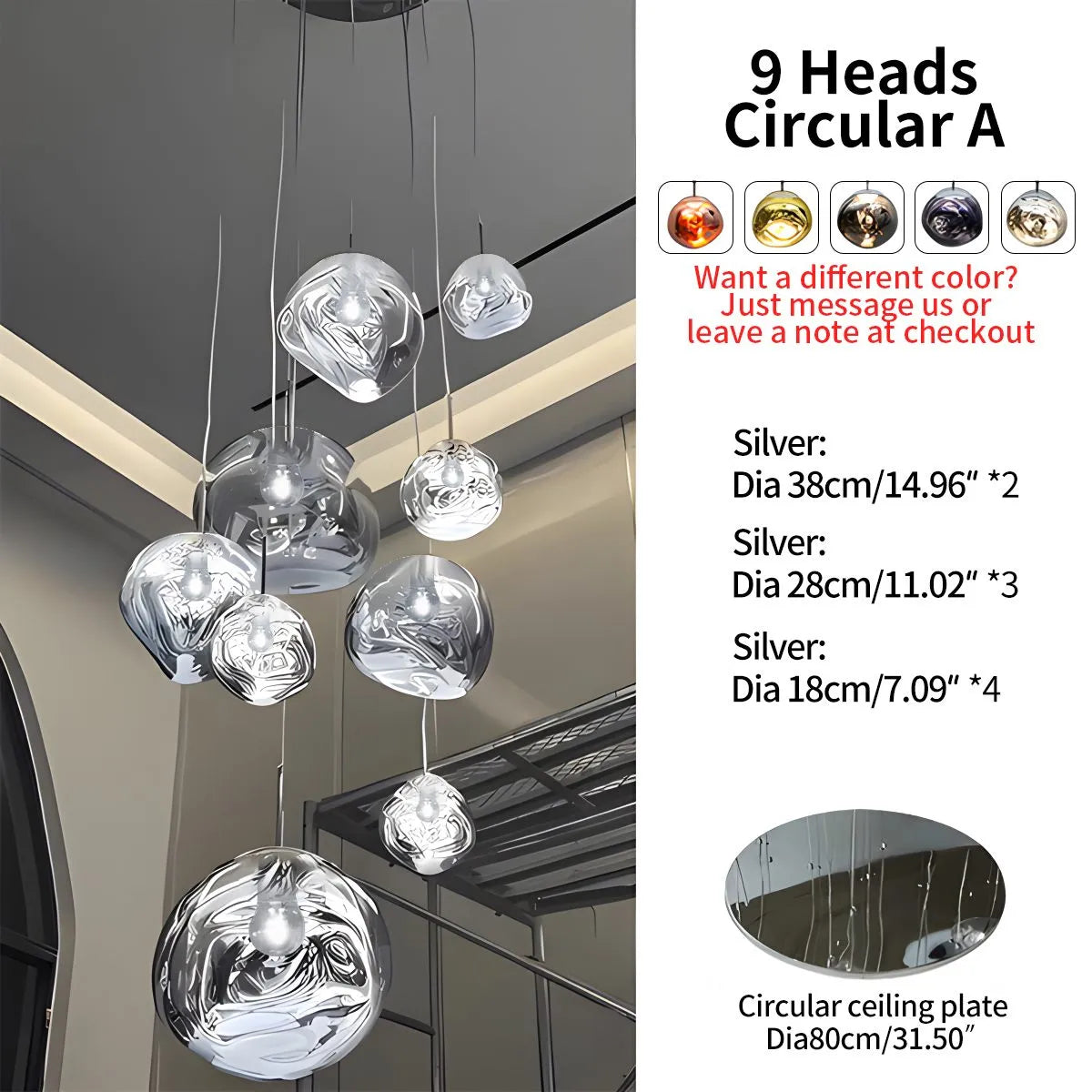 Feyran Large Lava Chandelier Customization