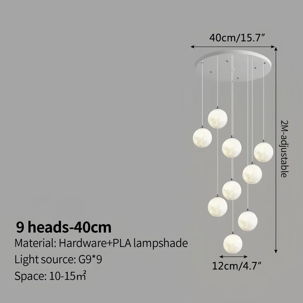 Feyran Modern Attic 3D Moon Celestial Chandelier