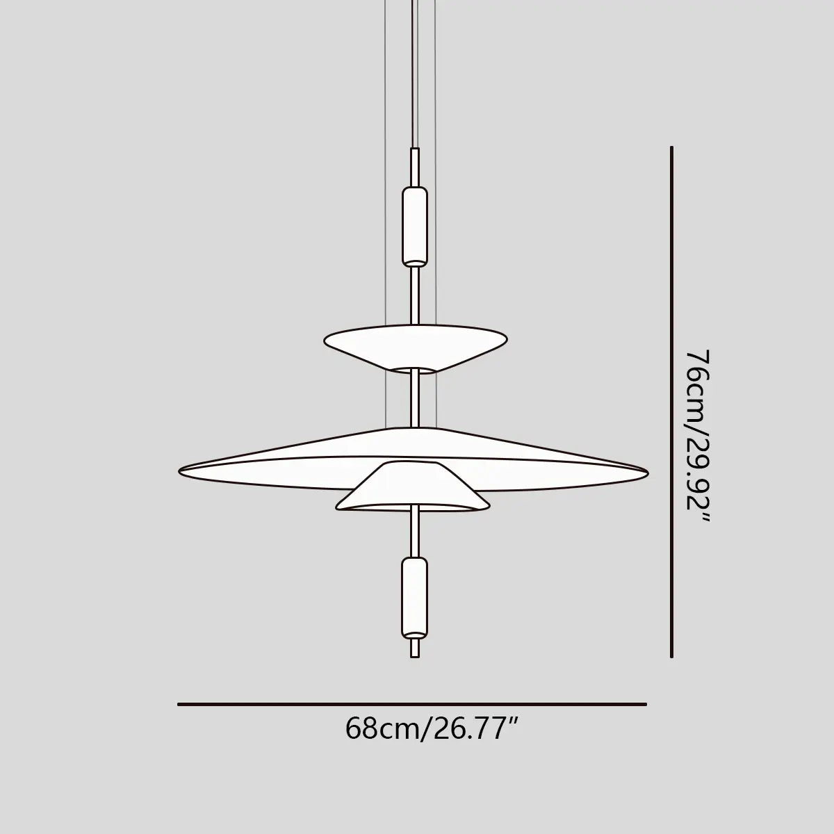 Feyran Layered Disc Pendant Light for Dining Room