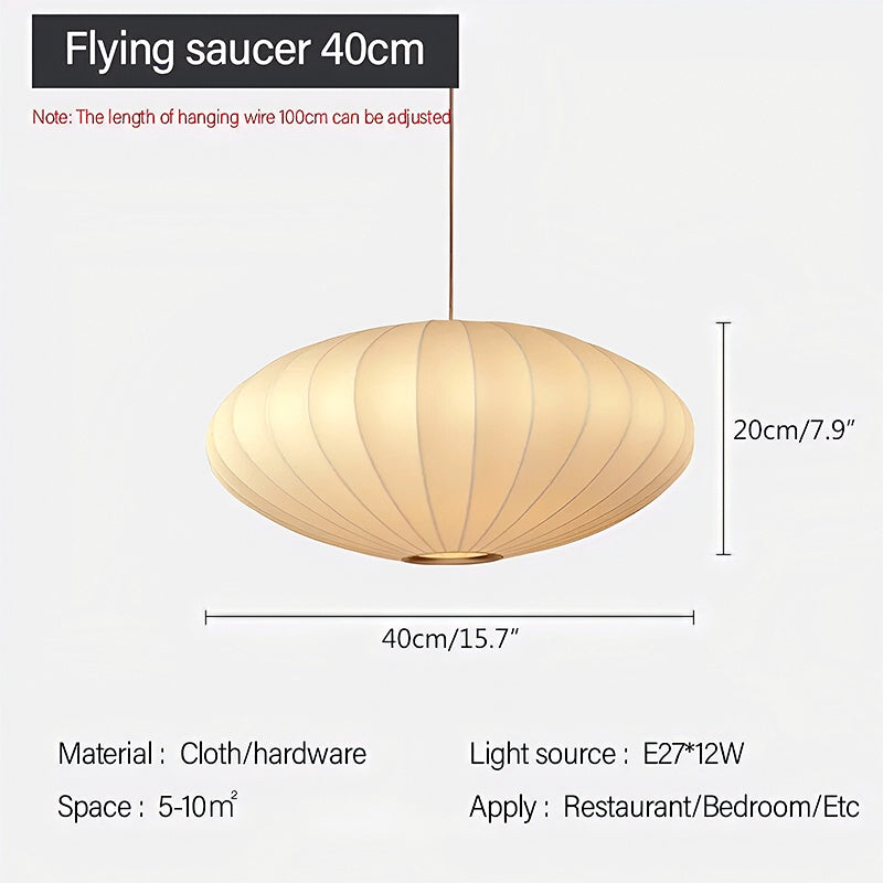 Feyran Vintage LED Silk Lantern Pendant Light