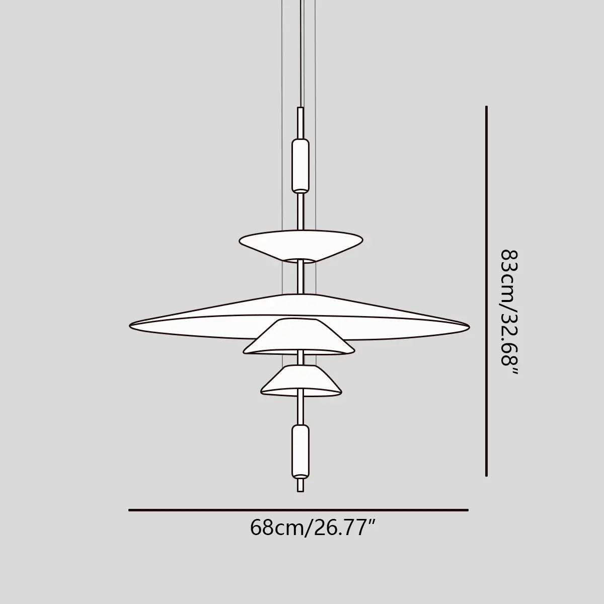 Feyran Layered Disc Pendant Light for Dining Room