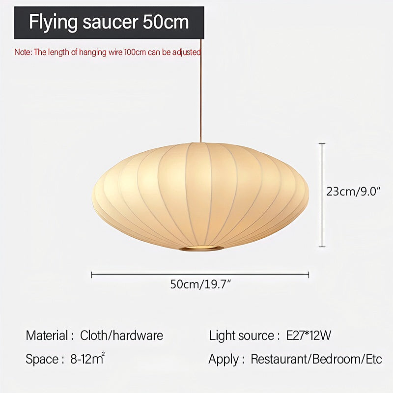 Feyran Vintage LED Silk Lantern Pendant Light