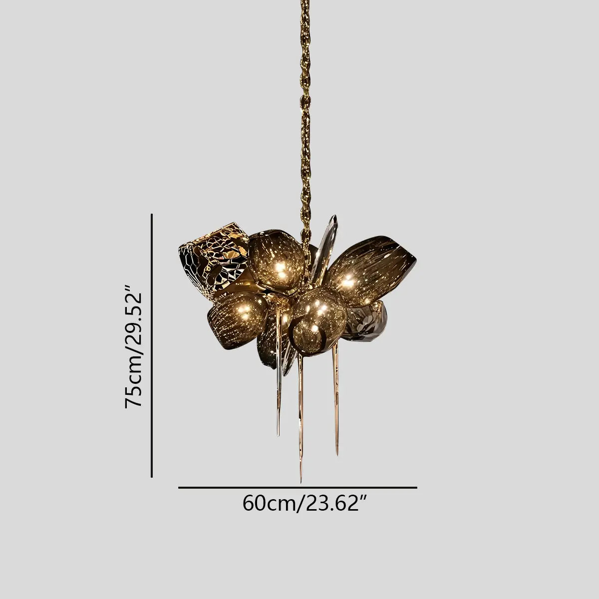 Feyran Kallisto Sculptural Glass Chandelier for Dining Room