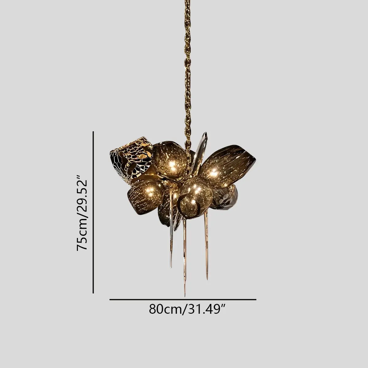 Feyran Kallisto Sculptural Glass Chandelier for Dining Room