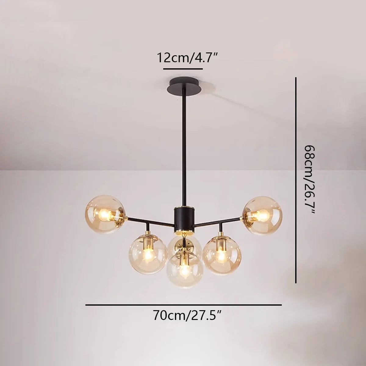 Feyran Camilla Glass Chandelier for Living Room