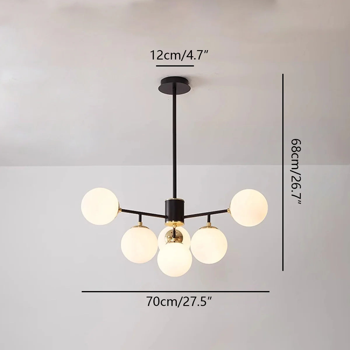 Feyran Camilla Glass Chandelier for Living Room