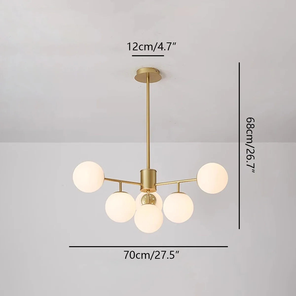 Feyran Camilla Glass Chandelier for Living Room
