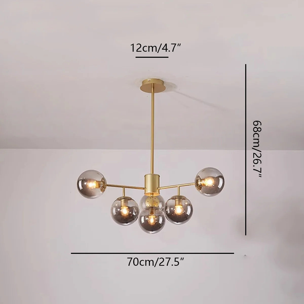 Feyran Camilla Glass Chandelier for Living Room