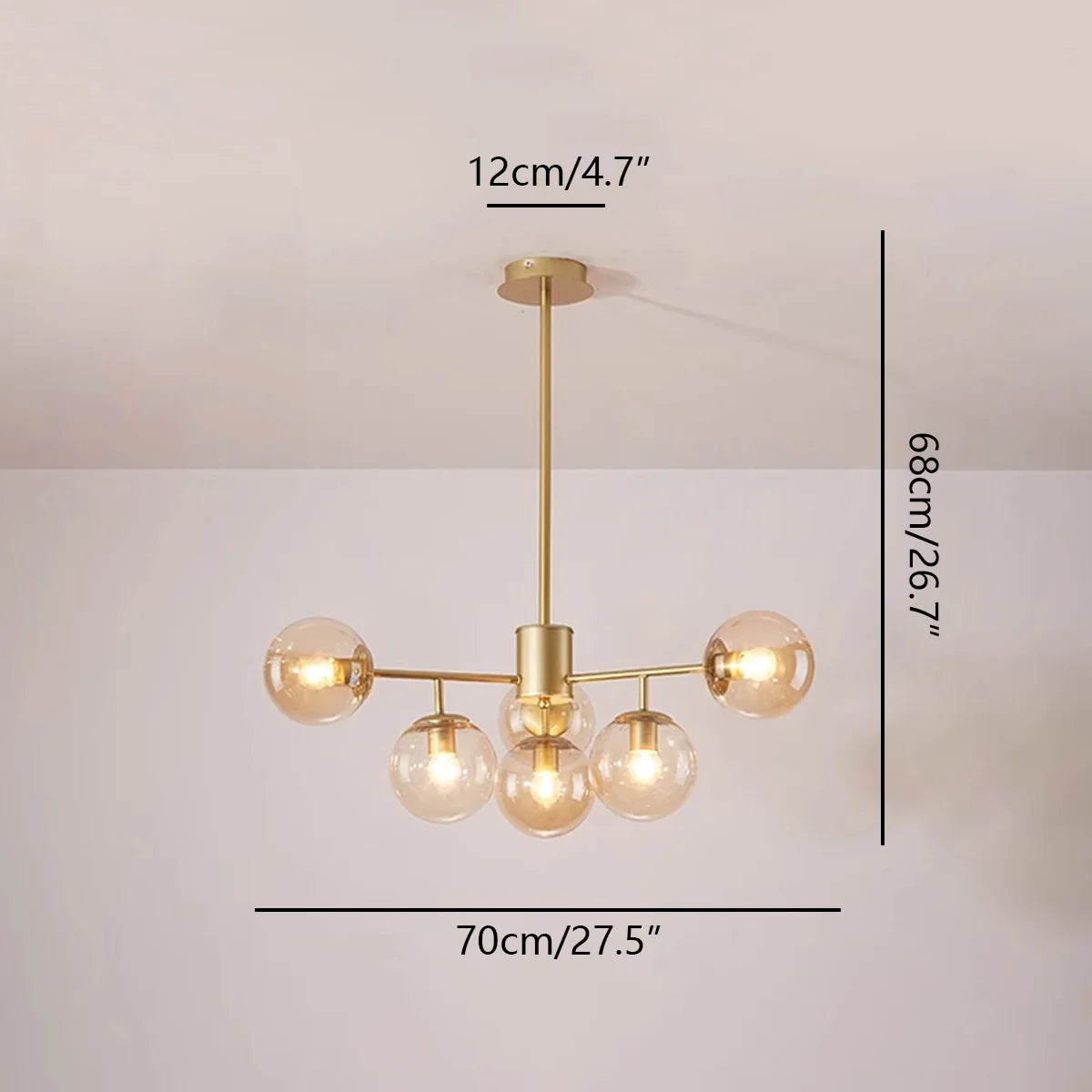 Feyran Camilla Glass Chandelier for Living Room