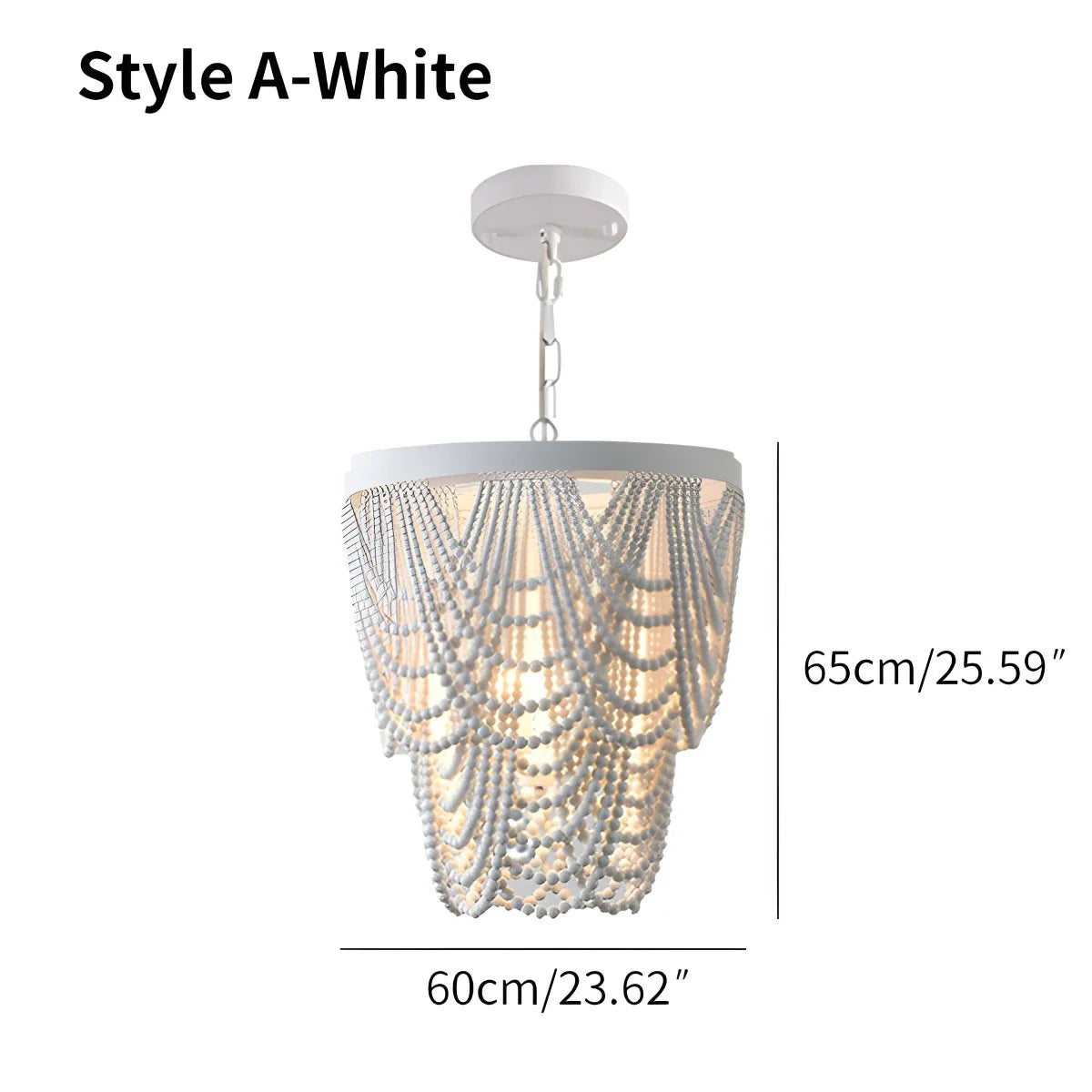 Feyran Retro Wooden Bead Chandelier for Dining Room