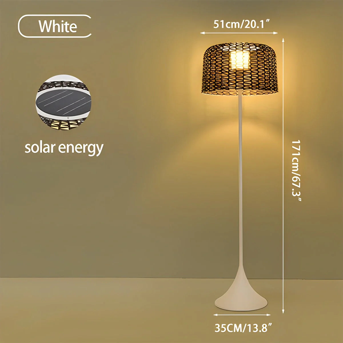 Feyran Vine Woven Floor Lamp for Outdoor