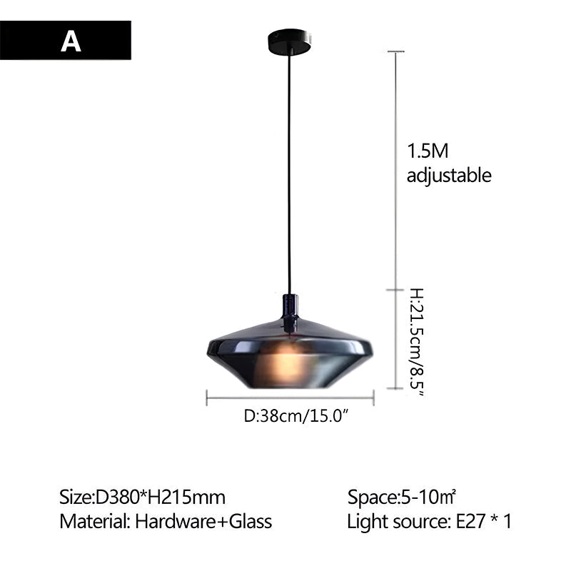 Feyran Modern Minimalist LED Glass Pendant Light for Kitchen